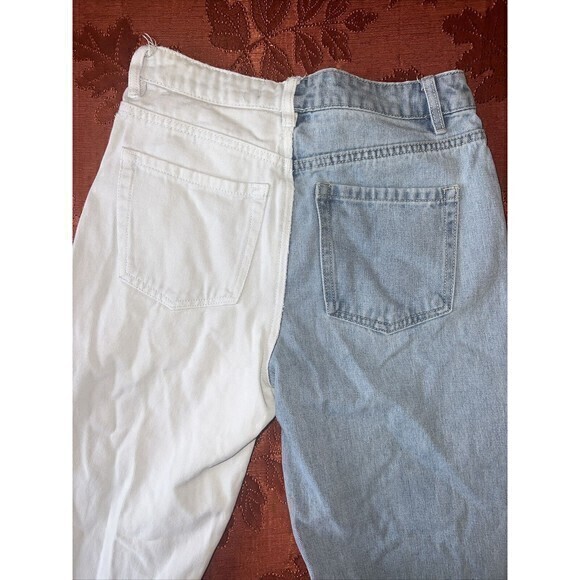 Cali 1850 High Rise Ripped 2 Toned Light Washed Juniors Jeans Size 1/25 - Picture 8 of 11